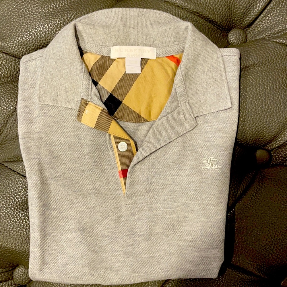 Burberry grey polo